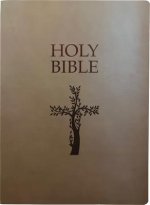 KJV Holy Bible, Cross Design, Large Print, Coffee Ultrasoft: (Red Letter, Brown, 1611 Version)