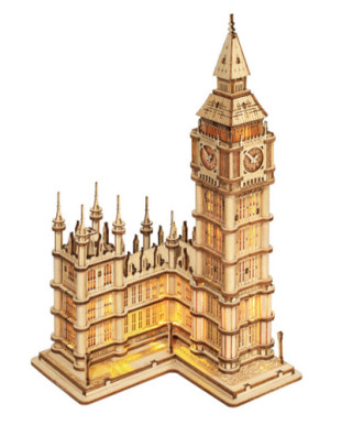 Puzzle 3D Big Ben 220 dílků, svítící, dřevěné