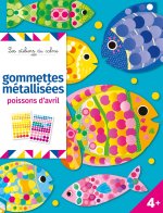 Gommettes métallisées poissons d'avril - pochette avec accessoires NED