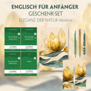 Englisch für Anfänger Geschenkset - 4 Bücher (mit Audio-Online) + Eleganz der Natur Schreibset Premium, m. 4 Beilage, m. 4 Buch