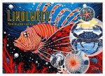 Linolwelt - Meeresbewohner und Kunst (Wandkalender 2024 DIN A2 quer), CALVENDO Monatskalender