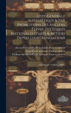 Liste Générale Alphabétique & Par Promotions Des Anciens Él?ves Des Écoles Nationales D'arts & Métiers Depuis Leurs Fondations