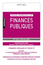 Revue française des Finances Publiques n°165-2024