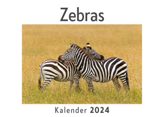 Zebras (Wandkalender 2024, Kalender DIN A4 quer, Monatskalender im Querformat mit Kalendarium, Das perfekte Geschenk)