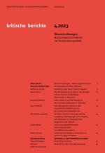 Kritische Berichte: Zeitschrift für Kunst-                                                  und Kulturwissenschaften / Jahrgang 51, Heft