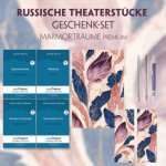 Russische Theaterstücke Geschenkset - 4 Bücher (mit Audio-Online) + Marmorträume Schreibset Premium, m. 4 Beilage, m. 4 Buch