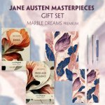 Jane Austen's Masterpieces (with audio-online) Readable Classics Geschenkset + Marmorträume Schreibset Premium, m. 2 Beilage, m. 2 Buch