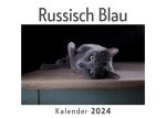 Russisch Blau (Wandkalender 2024, Kalender DIN A4 quer, Monatskalender im Querformat mit Kalendarium, Das perfekte Geschenk)
