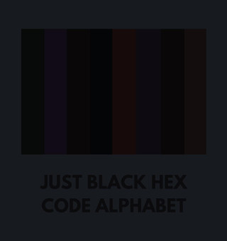 JUST BLACK HEX CODE ALPHABET