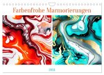 Farbenfrohe Marmorierungen (Wandkalender 2024 DIN A4 quer), CALVENDO Monatskalender