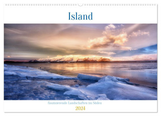 Island - faszinierende Landschaften im Süden (Wandkalender 2024 DIN A2 quer), CALVENDO Monatskalender