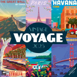 Vintage Voyage - Reiseposter - Kalender 2025 - 30x30