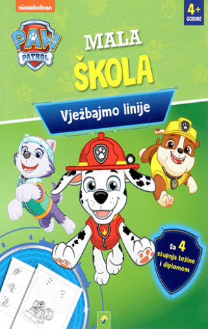 Paw Patrol - mala škola - zelena - Vježbajmo linije