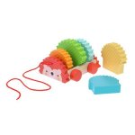 Rainbow Hedgehog Wooden Pull Toy