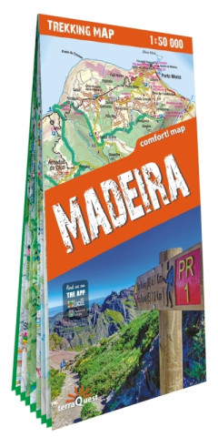 Madère 1/50.000 (carte grand format laminée trekking tQ). Madeira - Anglais