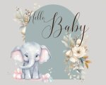 Hello Baby, Baby Shower Guest Book (landscape)