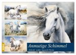 Anmutige Schimmel. Ästhetik weißer Aquarell-Pferde (Wandkalender 2024 DIN A2 quer), CALVENDO Monatskalender