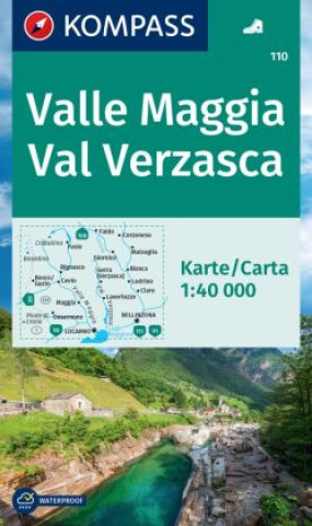 KOMPASS Wanderkarte 110 Valle Maggia, Val Verzasca 1:40.000