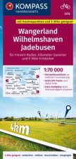 KOMPASS Fahrradkarte 3312 Wangerland, Wilhelmshaven, Jadebusen mit Knotenpunkten 1:70.000