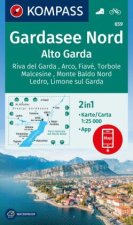 KOMPASS Wanderkarte 659 Gardasee Nord / Alto Garda, Riva del Garda, Arco, Fiavé, Torbole, Malcesine, Monte Baldo Nord, Ledro, Limone sul Garda 1:25.00