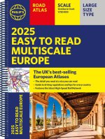 2025 Philip's Easy to Read Multiscale Road Atlas Europe