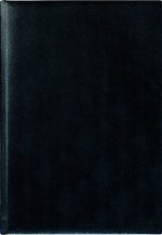 Buchkalender schwarz 2025 - Bürokalender 14,5x21 cm - 7 Tage auf 6 Seiten - wattierter Kunststoffeinband - Stundeneinteilung 7 - 19 Uhr - 873-0020