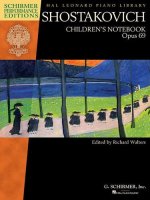 Shostakovich - Children's Notebook, Opus 69: Schirmer Performance Editions Hal Leonard Piano Library