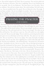 Praying the Psalter (FOR WOMEN)