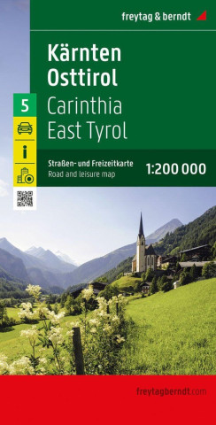 Korutany - Východní Tyrolsko 1:200 000 / automapa + rekreační mapa