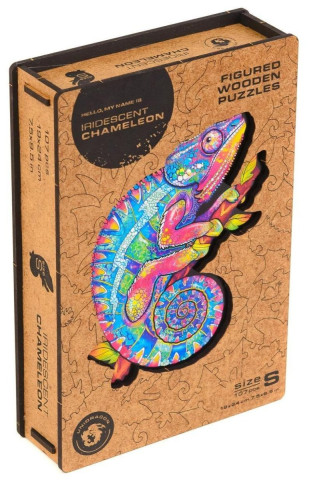 UNIDRAGON dďż˝evďż˝nďż˝ puzzle - Chameleon, velikost S (19x24cm)