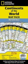National Geographic Continents of the World Maps (Folded with Flags and Facts) [Map Pack Bundle]