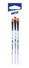 Štětec synthetic plochý set 3 ks