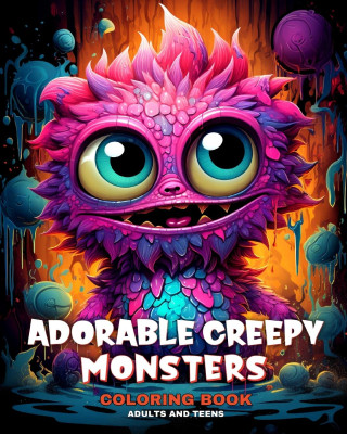 Adorable Creepy Monsters Coloring Book for Adults and Teens