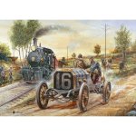 3D pohlednice Locomobile 1909