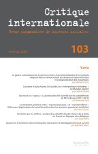 Critique Internationale 103
