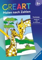 Ravensburger CreArt Malen nach Zahlen ab 5: Tierkinder, Malbuch, 24 Motive