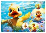 Lustige Enten. Niedlich und farbenfroh (Wandkalender 2024 DIN A2 quer), CALVENDO Monatskalender
