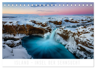 Island - Insel der Sehnsucht (Tischkalender 2025 DIN A5 quer), CALVENDO Monatskalender