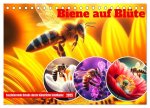Biene auf Blüte - Faszinierende Details durch künstliche Intelligenz (Tischkalender 2025 DIN A5 quer), CALVENDO Monatskalender