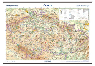 Česko - vlastivědná školní nástěnná mapa 1:375 000