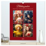 Blütenzauber. Floraler Reigen. Bezaubernde Frauen in Blumenpracht (hochwertiger Premium Wandkalender 2025 DIN A2 hoch), Kunstdruck in Hochglanz