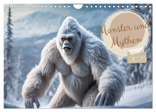 Monster & Mythen (Wandkalender 2025 DIN A4 quer), CALVENDO Monatskalender