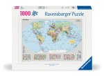Ravensburger Puzzle 12000065 - Politische Weltkarte - 1000 Teile Puzzle für Erwachsene und Kinder ab 14 Jahren, Puzzle-Weltkarte mit Flaggen