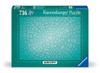 Ravensburger Puzzle 12000189 - Krypt Puzzle Metallic Mint - Schweres Puzzle für Erwachsene und Kinder ab 14 Jahren, mit 736 Teilen