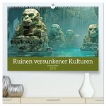 Ruinen versunkener Kulturen - Fantasiebilder (hochwertiger Premium Wandkalender 2025 DIN A2 quer), Kunstdruck in Hochglanz