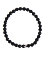Bracelet Tourmaline Noire Perles rondes 6 mm