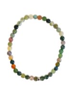 Bracelet Agate Multicolore Perles rondes 4 mm