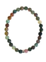 Bracelet Agate Multicolore Perles rondes 6 mm