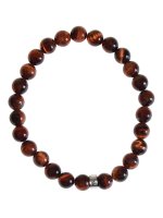 Bracelet Œil de taureau Perles rondes 8 mm Poignet large