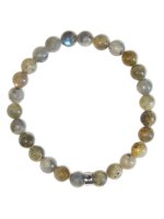 Bracelet Labradorite Perles rondes 8 mm Poignet large